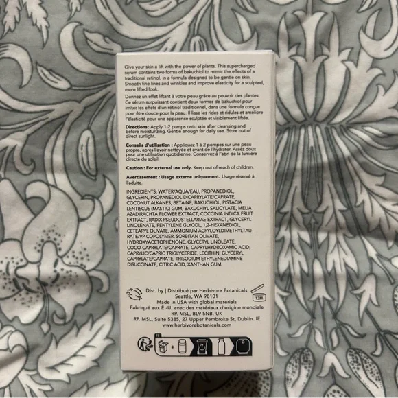 Herbivore Botanicals Bakuchiol Dual-Retinol Alternative Face Serum